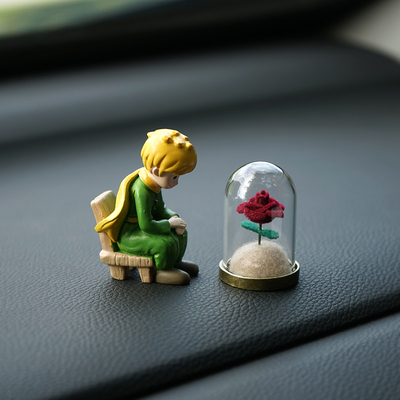 小王子玫瑰花汽车迷你摆件