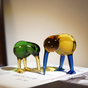 捕食鸟|手工玻璃小摆件琉璃办公室工位电脑桌面汽车载装饰工艺品