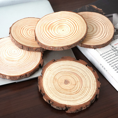 原木切割松木年轮圆垫