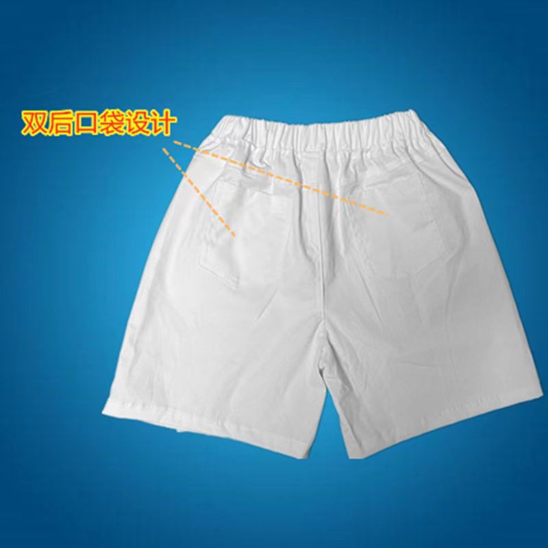 夏季儿童宝宝短裤白色薄款裤子2023新款中裤棉麻休闲裤白裤男女童