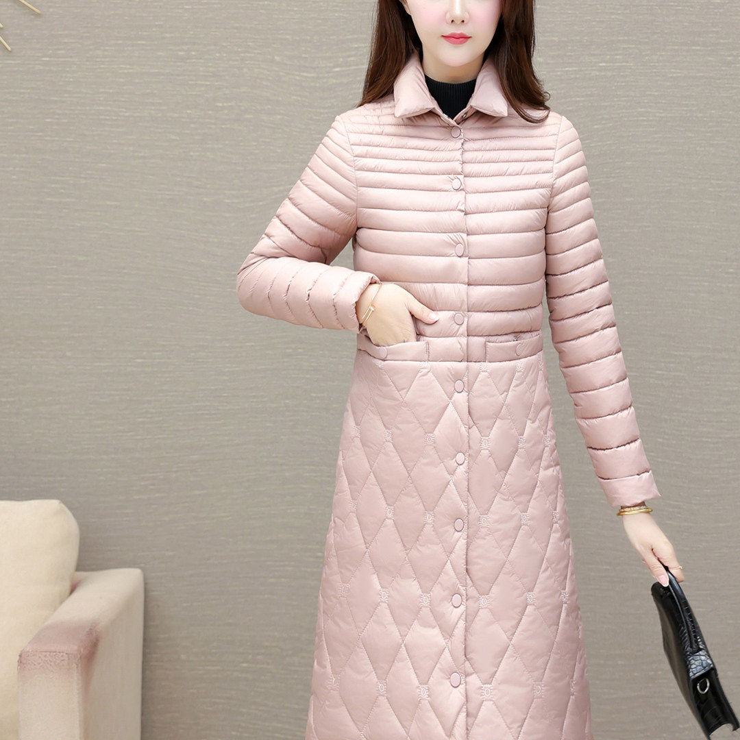 轻薄棉衣棉服女秋冬2025新款晋江二棉修身显瘦中长款保暖棉袄外套