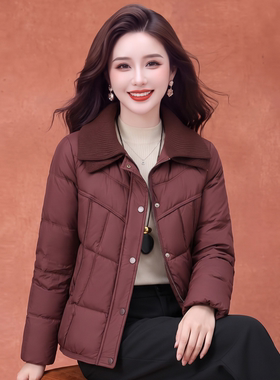 短款翻领棉服女士2026冬季新款爆款洋气减龄显瘦保暖百搭棉服外套