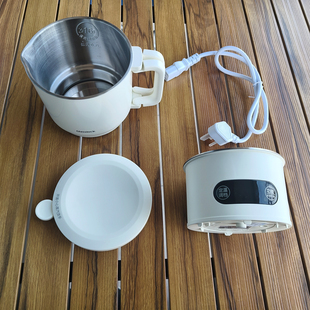 Glasslock便携式烧水壶恒温烧水杯 全新电源线 加热底座 盖子配件