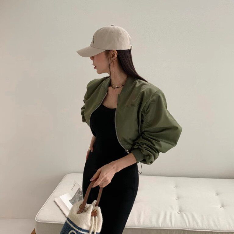 韩国东大门2025秋装新款宽松显瘦立领短款工装短外套bf风棒球服女