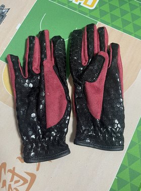 儿童新款金丝绒面料马术骑马运动比赛五指训练手套超轻骑手手套!