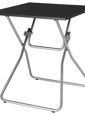 宜家代购冈德尔折叠桌黑色67x67厘米折叠餐桌节省空间金属框架