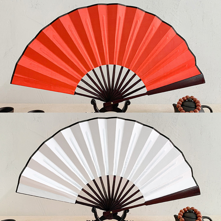 10寸绢布空白扇子中国风宣纸素面折扇书法国画绘画折叠扇买二送一