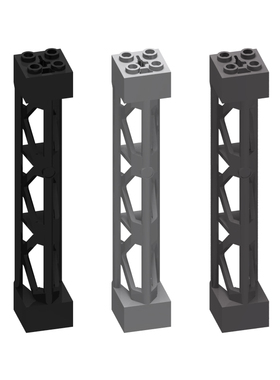 国产MOC拼插积木零件 兼容 95347 2x2x10三角支柱架电线支撑