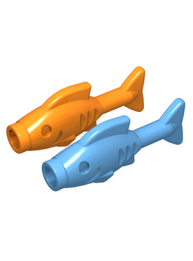 国产MOC小颗粒拼插积木零件 兼容 64648 小动物 小鱼 5个