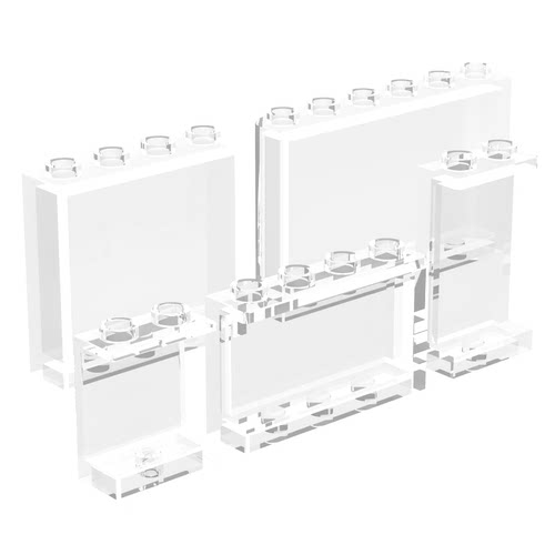 乐高国产透明墙壁拼插积木