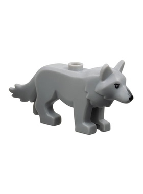 国产MOC小颗粒拼插积木零件 小动物 兼容 6649 印刷件 狼