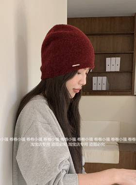 秋冬慵懒风女保暖针织毛线帽