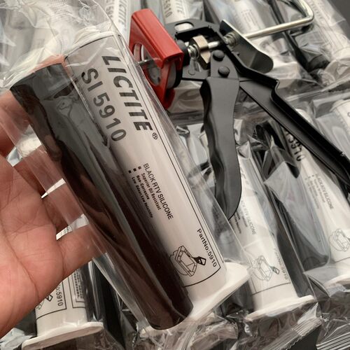 汽车汽修发动机油底壳耐高温硅酮黑色5910密封胶平面专用胶枪75ml