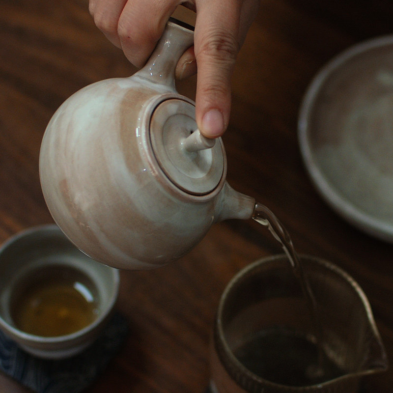 喜悦茶铺粉引陶瓷复古