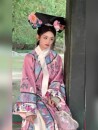 格格服装 古装 汉服清朝旗装 宫廷风汉服 旗袍清代女装 印花国风新中式