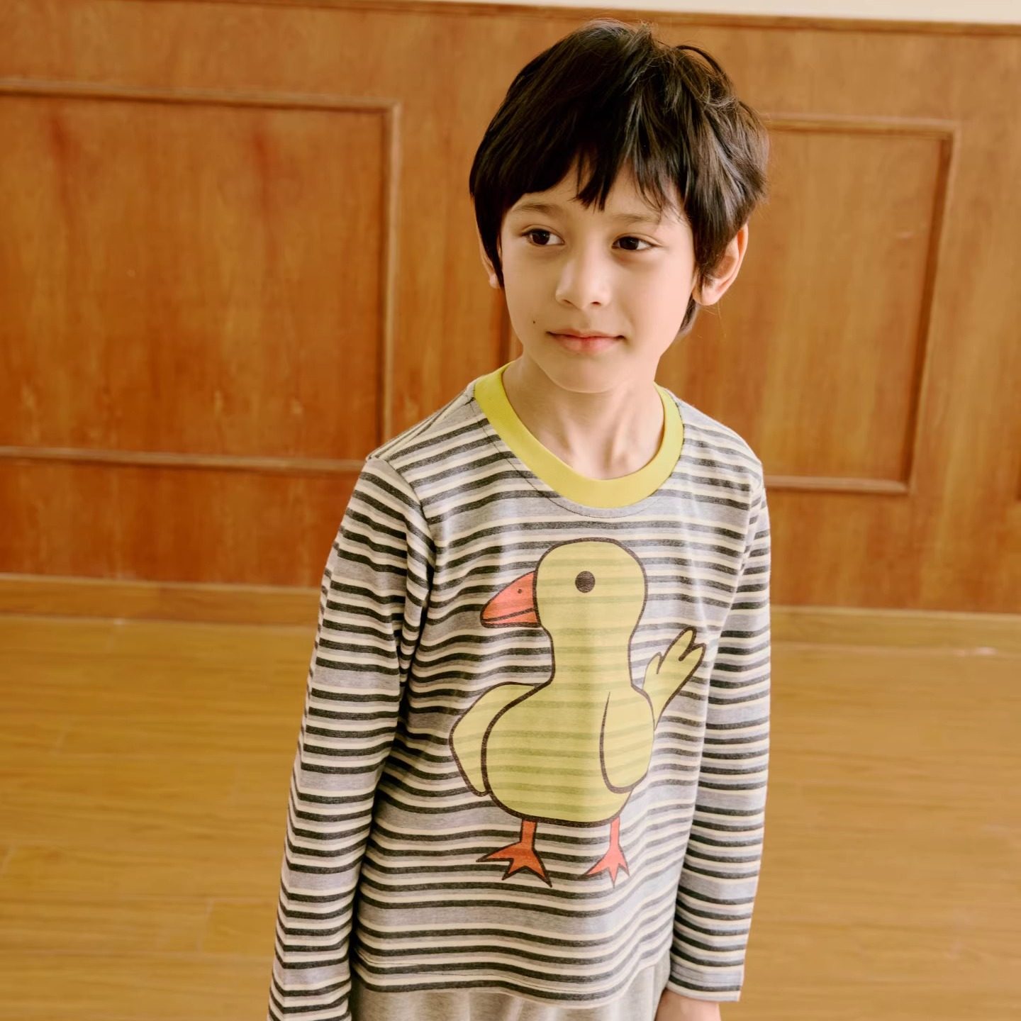 数码印花100%棉长袖T恤亲肤透气