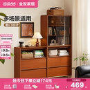 政府补贴全友家居中古风柜餐边柜入户玄关柜沙发边柜卧室床头柜