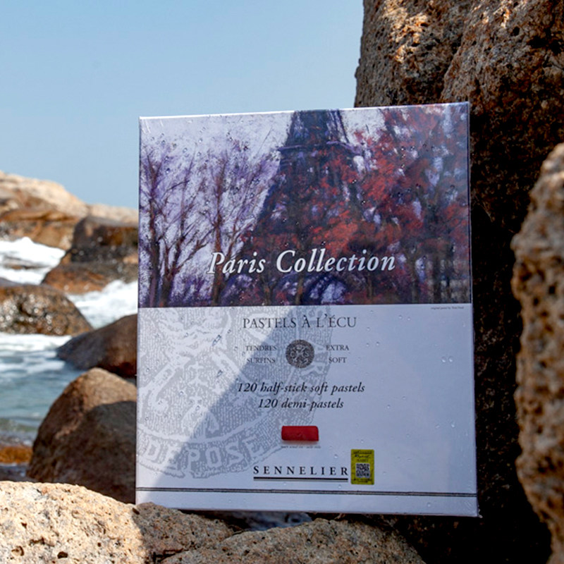 法国sennelier申内利尔 半支 短支 粉彩 120色-巴黎收藏集-纸盒