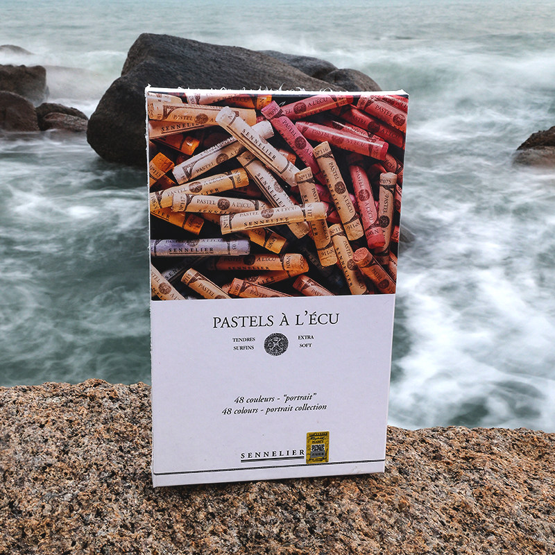 法国申内利尔色粉30/40色120色申内人像珠光半支整支手工色粉木盒