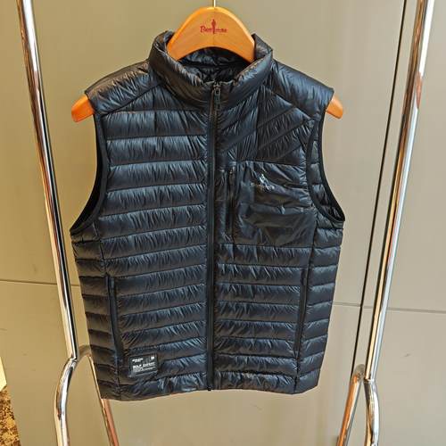 比音勒芬专柜正品男装秋冬装羽绒服马甲背心薄外套立领353230331