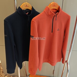 比音勒芬男装立领半拉链卫衣简约运动风商场专柜正品竹节绒秋冬