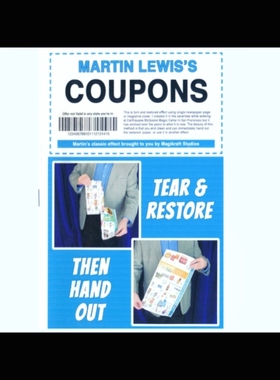 魔术教学 大师撕报纸还原Coupons by Martin Lewis 稀有 超值版