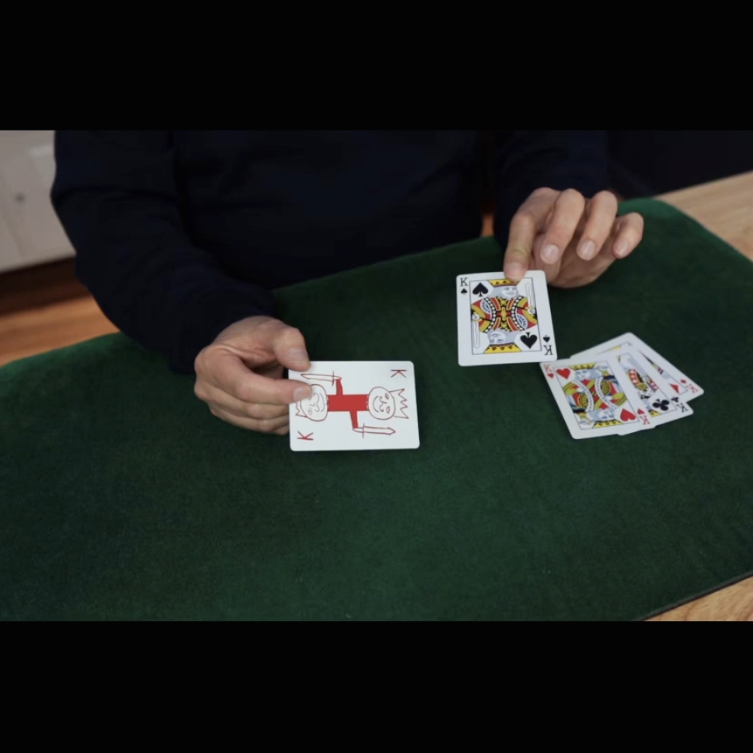 魔术教学 2024四张牌变幻Spidey's King Con 巧妙 效果震撼 手法