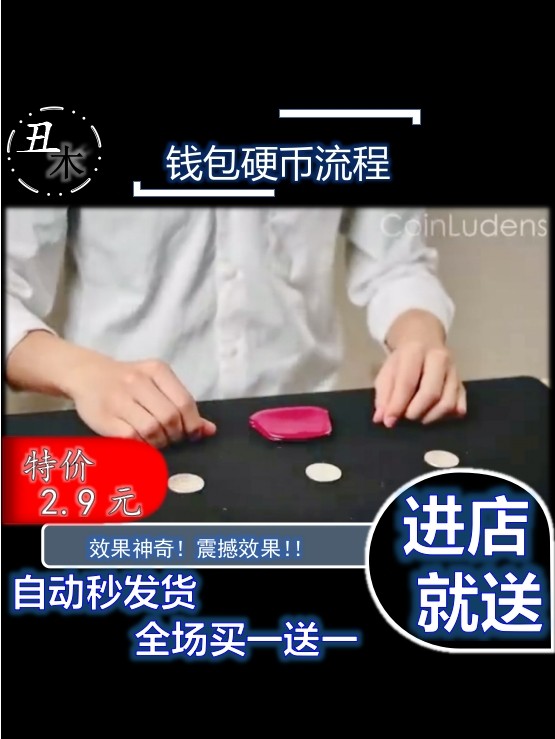 魔术教学 硬币钱包流程purse wild coin by coinludens纯手法互换
