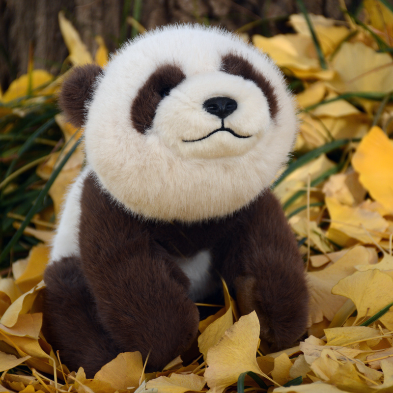 熊猫公仔聚酯纤维可爱面料顺滑