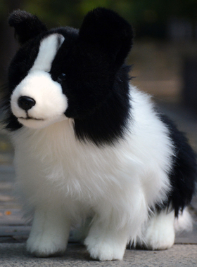 可爱边牧犬公仔仿真边境牧羊犬毛绒玩具狗狗玩偶布娃娃女生日礼物