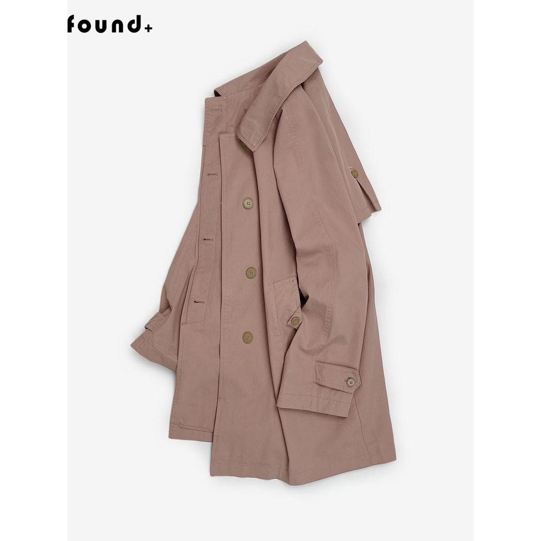 24WT66 FOUND+背后特别设计 自然高级斜纹棉中长款风衣外套女宽松,女装/女士精品,风衣,淘宝优惠券,粉丝福利购,淘宝优惠卷