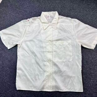 衬衫 老外单微瑕疵100%桑蚕丝真丝电力纺基本款 尖领女短袖