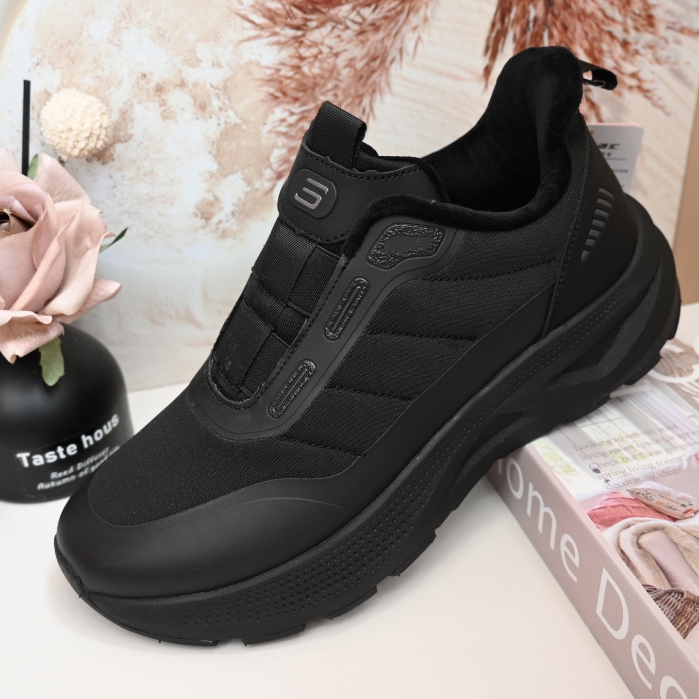 冬季老北京一脚蹬男棉鞋加绒保暖中老年爸爸鞋轻便厚底休闲二棉鞋