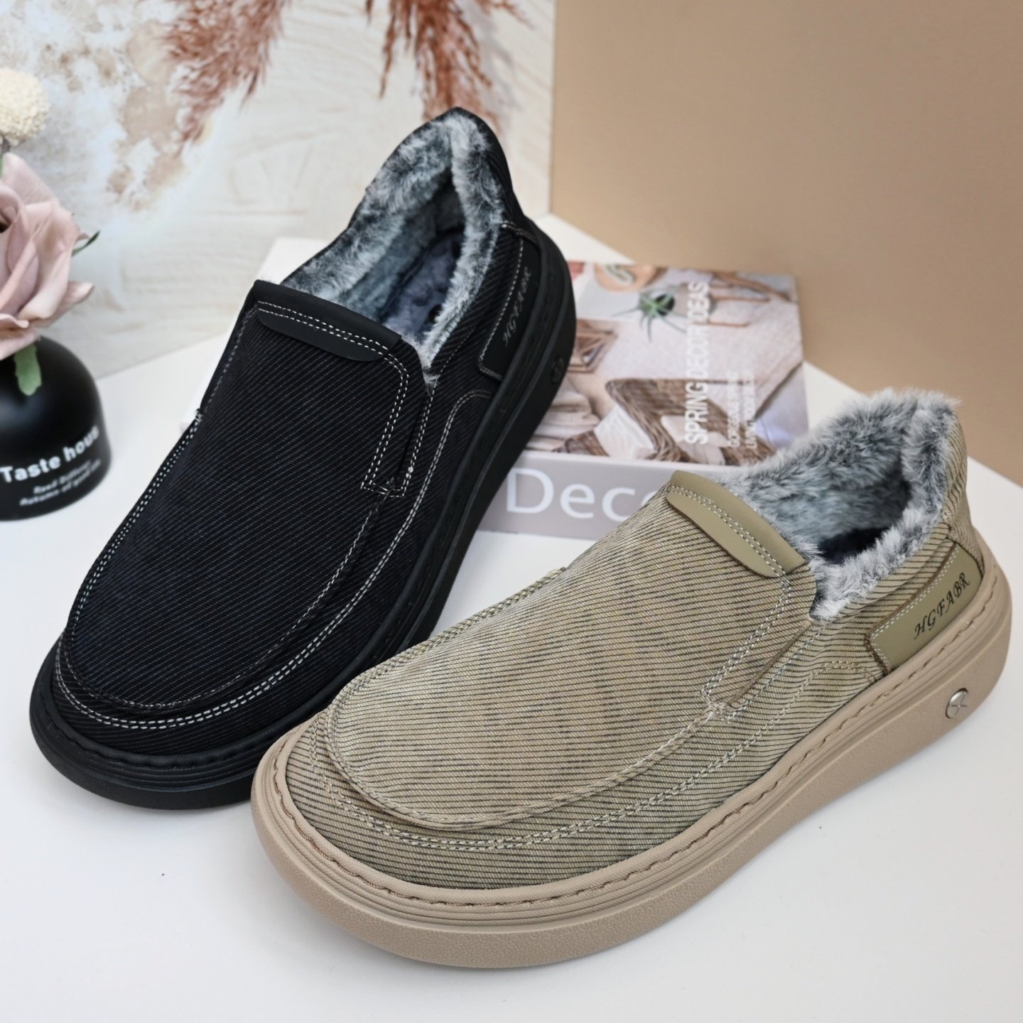 冬季老北京大棉长绒宽松圆头爸爸鞋厚底超轻一脚蹬休闲布鞋棉鞋男,流行男鞋,布鞋,淘宝优惠券,粉丝福利购,淘宝优惠卷