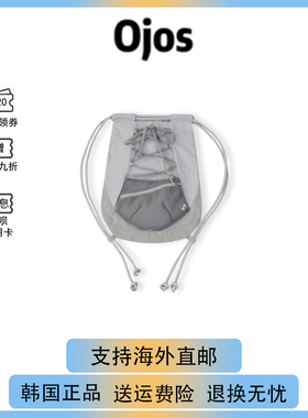 【现货】韩国正品OJOS春季新款机能抽绳双肩包男女运动健身背包袋