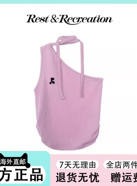 【现货】韩国rest recreation一枝南南同款性感RR挂脖吊带背心