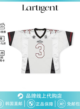 【现货】韩国lartigent撞色拼接小众宽松嘻哈短袖球衣t恤上衣男女