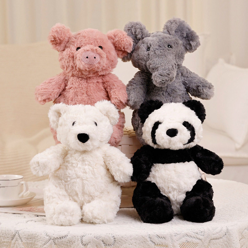 森林动物小熊巴塞罗熊公仔熊猫小猪大象活动礼物儿童生日毛绒玩具