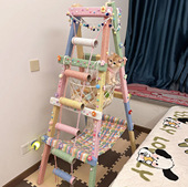 成品发货猫爬架diy多巴胺实木木梯子猫抓板猫窝猫咪解闷玩具