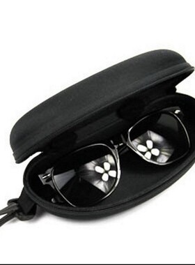 批发眼镜盒 拉链盒彩色黑色挂钩太阳镜盒 墨镜盒子