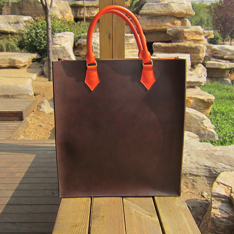 青螺手工定制2020年新款牛皮包实用超大容量手提袋包单肩包斜挎包