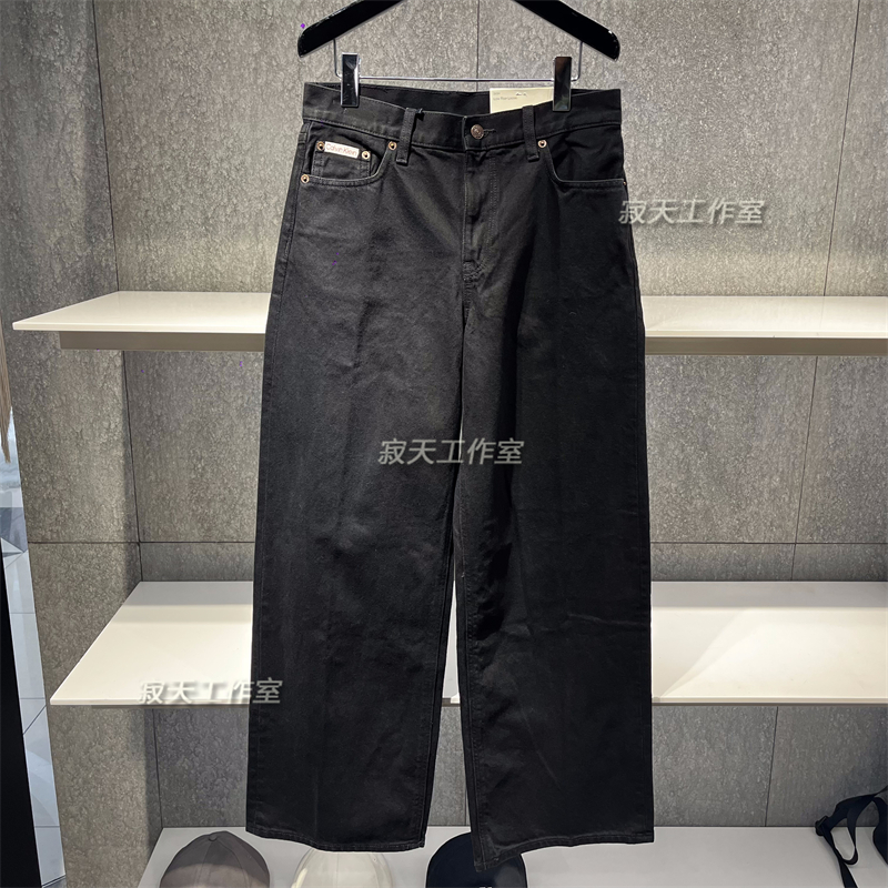 CK Jeans专柜正品 25秋冬新款女士纯棉低腰宽松阔腿牛仔裤47D713G