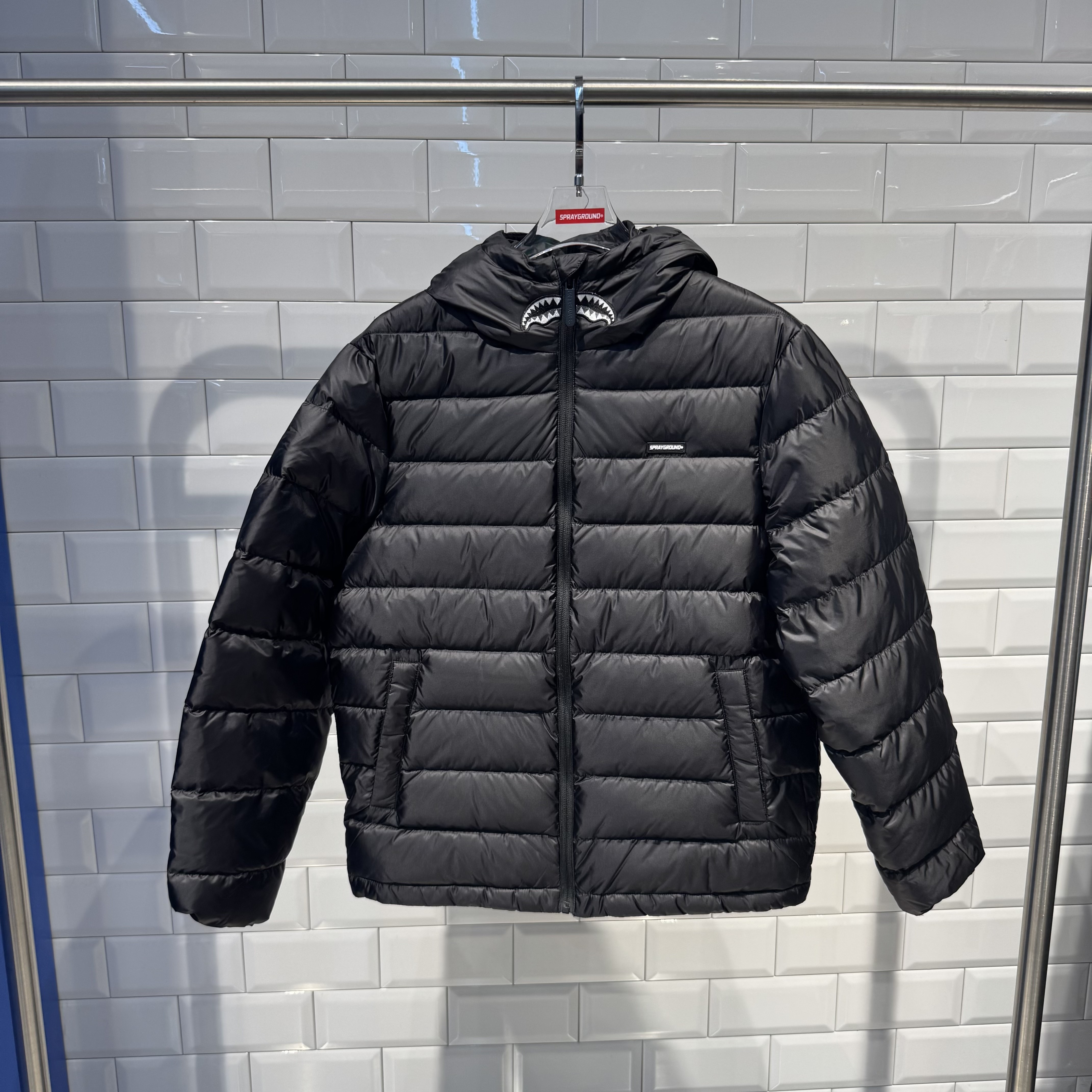 SprayGround鲨鱼嘴专柜正品25新款W1141301男女款休闲连帽羽绒服