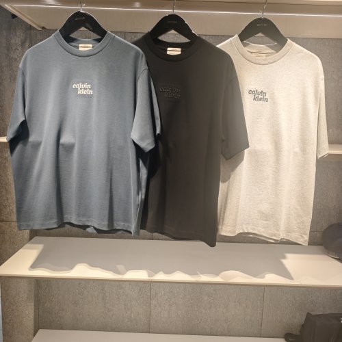 CK JEANS韩国直邮26春4RG248G男美式潮流休闲刺绣字母宽松短袖T恤