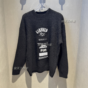 Fun潮牌国内正品代购2025秋款宽松百搭针织衫撞色男女FGY15301B