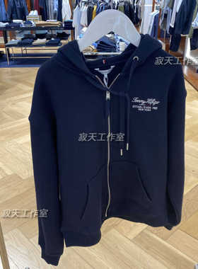 Tommy 24新款秋冬女装运动复古印花拉链半开襟抓绒卫衣WW43572