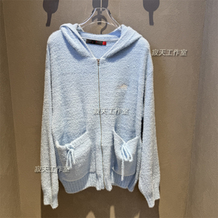 fun潮牌国内专柜代购25秋冬新款拉链大翻领针织衫毛衫女FMY254A0L
