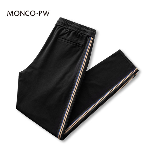 蒙口轻奢2024春夏侧边条纹运动裤