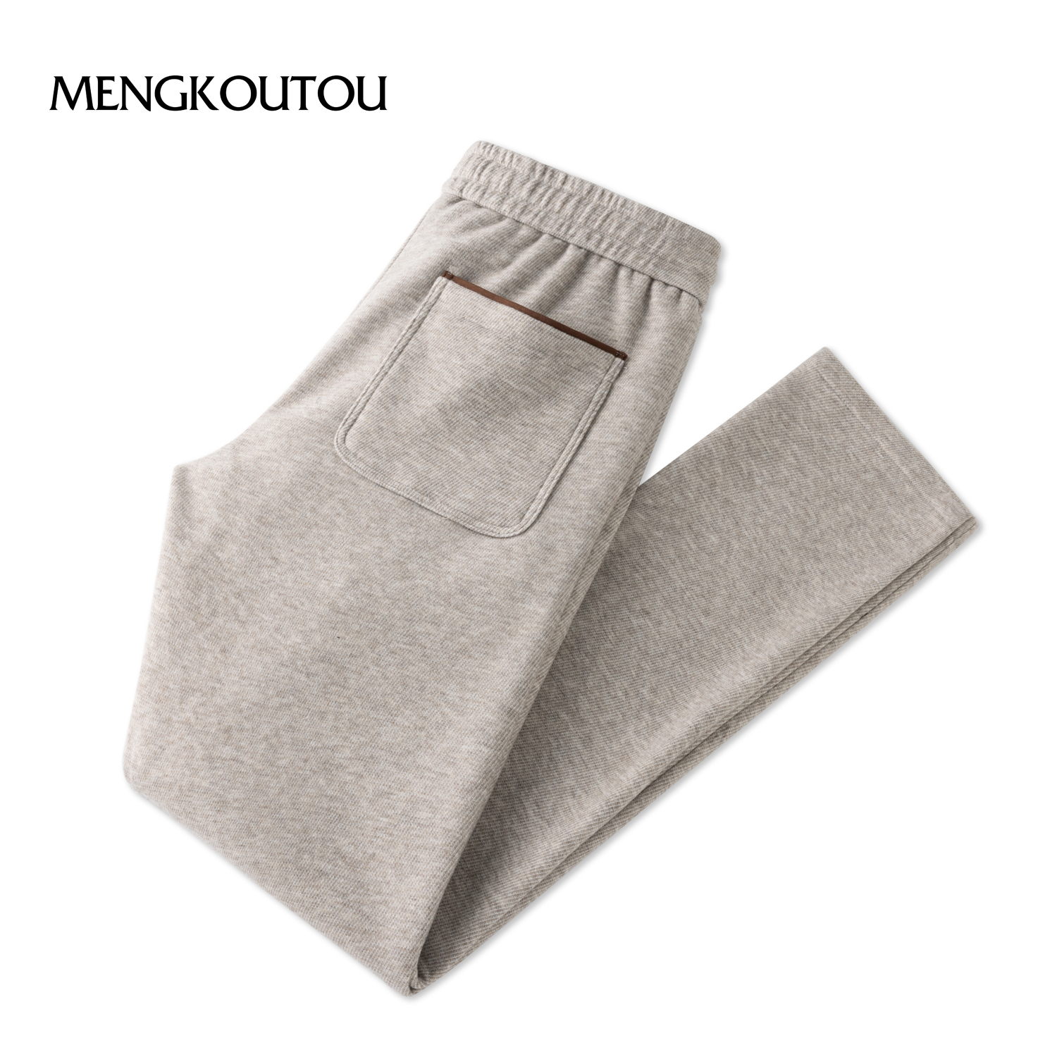 蒙口透中腰撞色新款男士休闲裤