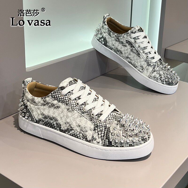 Lovasa板鞋欧洲站新款蛇皮休闲板鞋